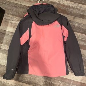 Pink and gray double layer Northface